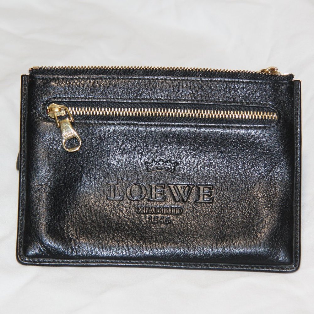 Loewe Madrid 1846 Embossed Coin Card Pouch Wallet